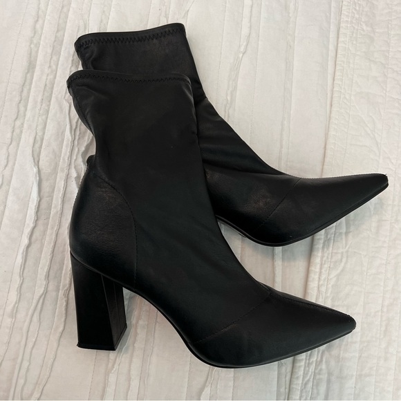ASOS Truffle Black Ankle Boots Pointy Toes Size 10 - Picture 1 of 8